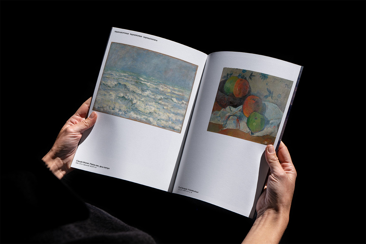 Auszug aus den impressionistischen Werken im Katalog: ein Monet und ein Gauguin