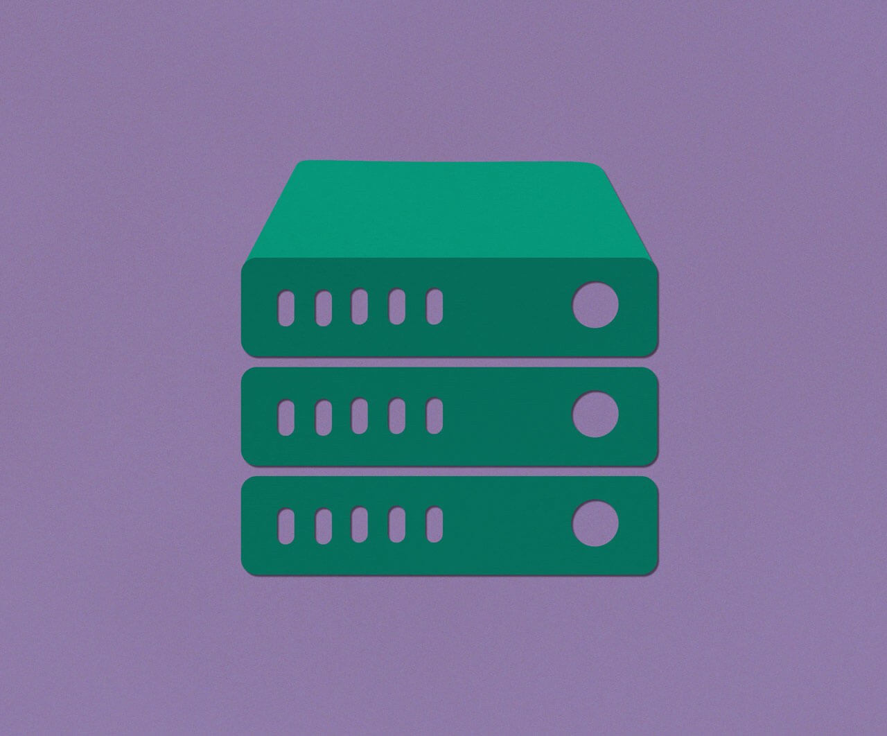 Ein weiteres Symbolbild im neuen Design von dedica: drei grüne Server